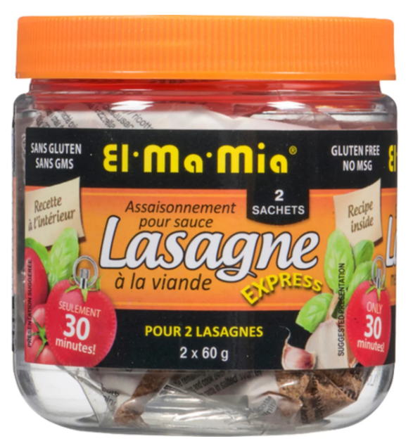 El-Ma-Mia Lasagna Meat Sauce 2 Pouches Seasoning 120g