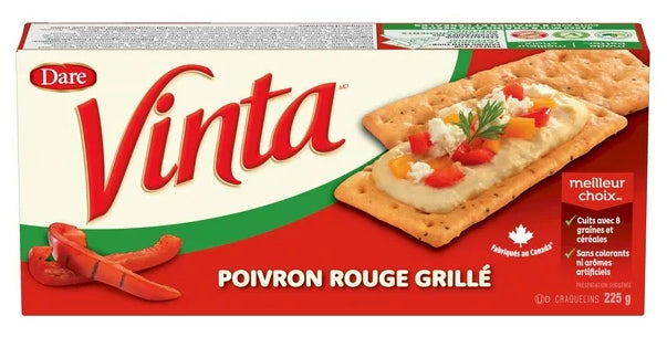 Dare Vinta Roasted Red Pepper Crackers, 225g