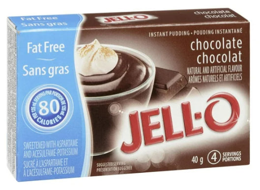 Jell-O Fat Free Chocolate Instant Pudding Mix, 40g