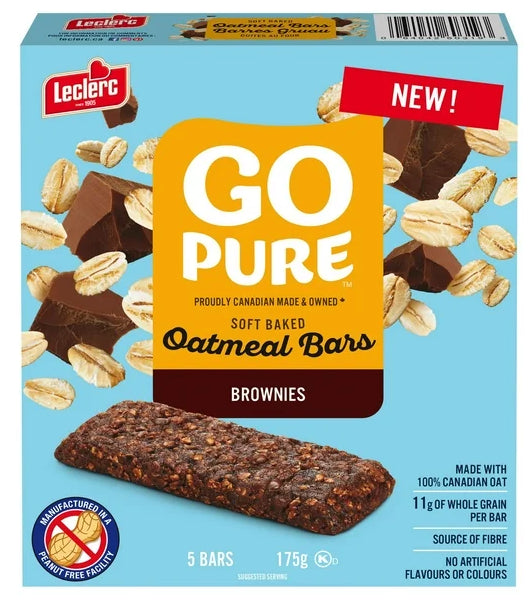 Go Pure Soft Baked Brownies Oatmeal Bars, 175g