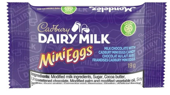 Cadbury Dairy Milk, Mini Eggs, Mini Chocolatey Candy Bars, 8 Mini Bars, 152g