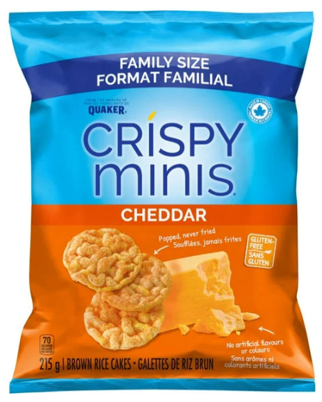 Quaker Cheddar Crispy Minis Family Size 215g