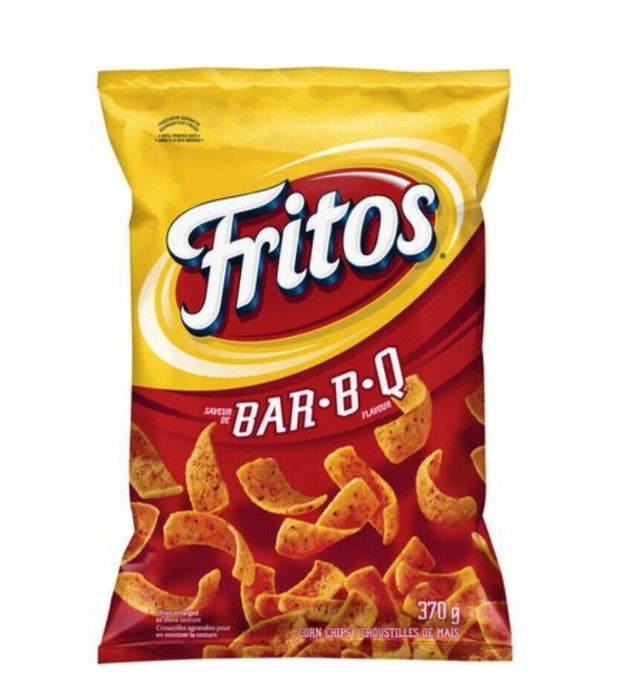 Frito Lay Fritos Bar-B-Q BBQ Corn Chips 340g/12 oz Each 12 Bags