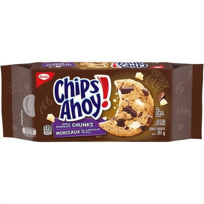 Christie Chips Ahoy Triple Chocolate Chunks Chocolate Chip Cookies, 251g/8.9oz