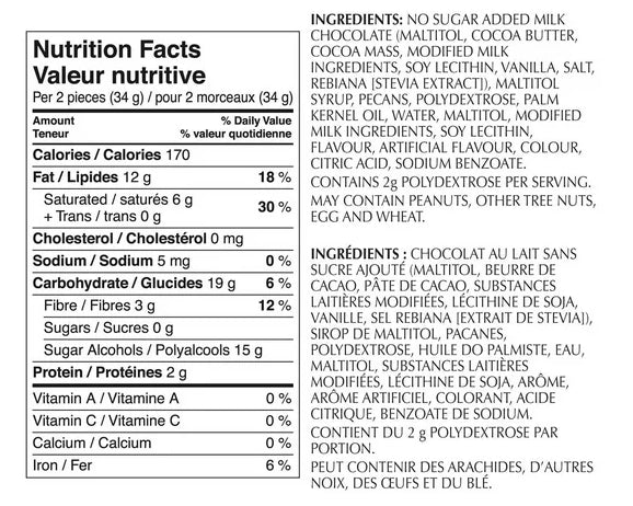 Russell Stover No Sugar Added Pecan Delights, 85g