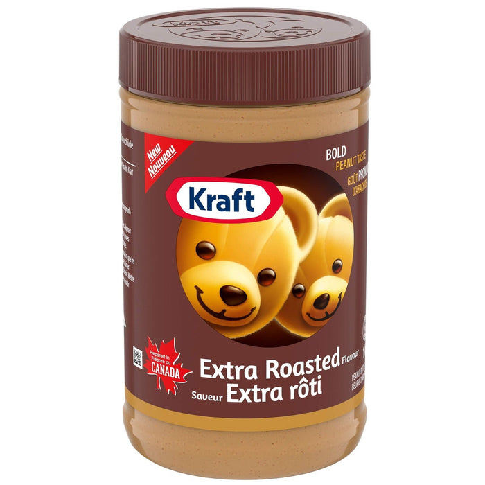 Kraft Extra Roasted Peanut Butter, 1kg/2.2 lbs {Canadian Product}