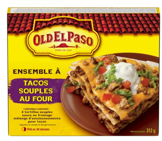 Old El Paso Soft Taco Bake Dinner Kit, 312g