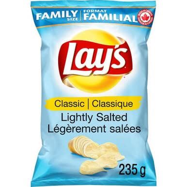 Lay's Classic Lightly Salted Potato Chips, 235g/8.3oz - CanadaGrocery