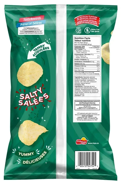 Lay's Salt & Vinegar Flavored Potato Chips, 235g