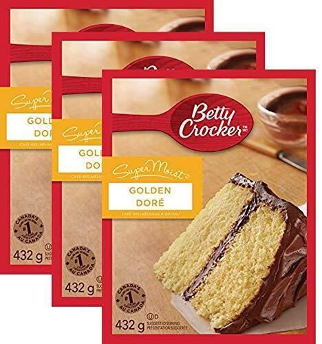 Betty Crocker Super Moist Golden Cake Mix 15.25oz, 4 BOXES {Canadian Product}