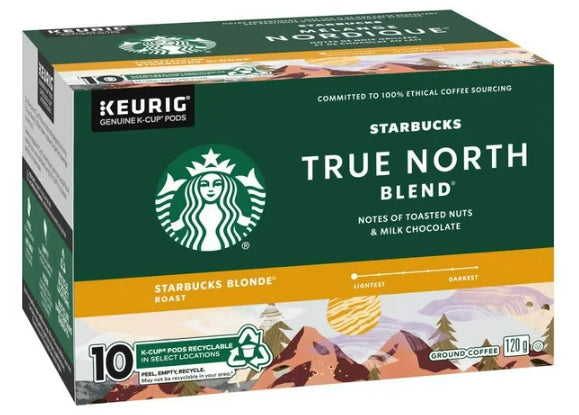 Starbucks Coffee Pods True North Blend 10 K-Cups 120 g