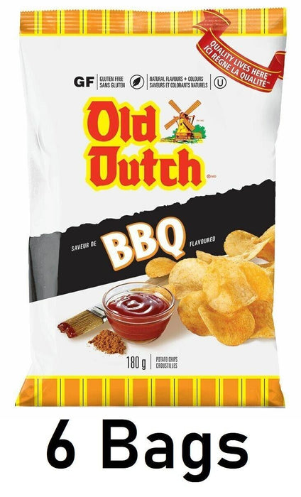 Old Dutch BBQ Chips Large Size 235g Each 6 Bags