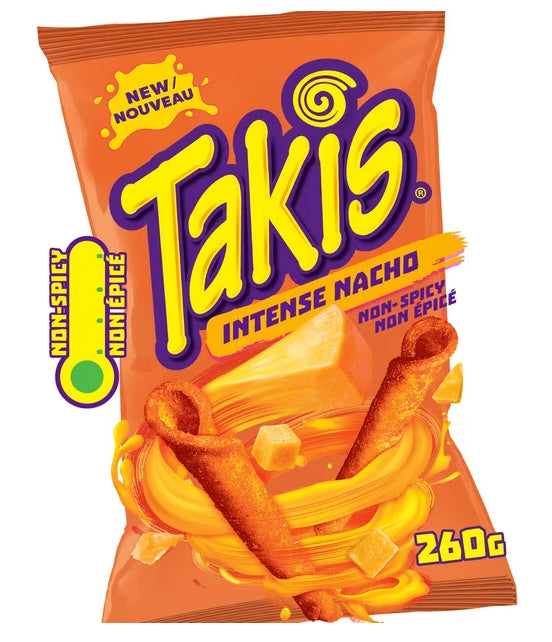 Takis Tortilla Chips Intense Nacho Non Spicy, 260g