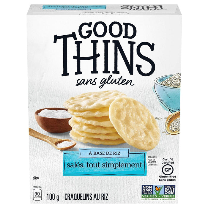 Good Thins Rice Thins Simply Salt Saltines, 100g/3.5oz,