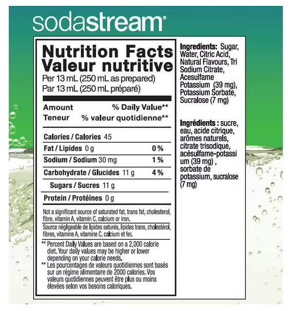 SodaStream Classic, Lemon Lime Flavour Drink Mix, 440mL