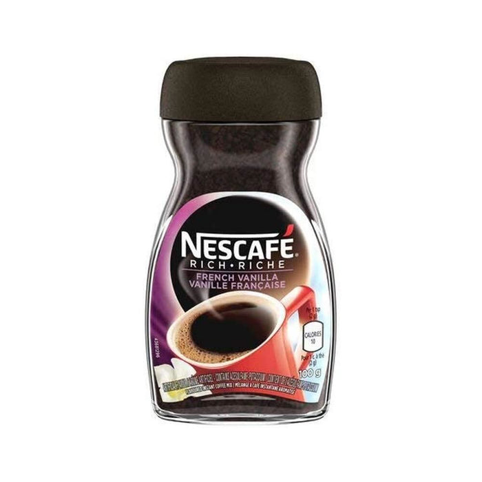 NESCAFE Instant Coffee, 1 Hazelnut and 1 French Vanilla 100g each, 2 JARS