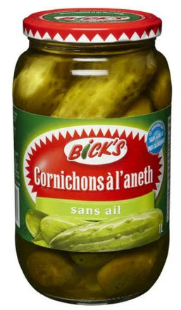 Bick's No Garlic Dill Pickles, 1L