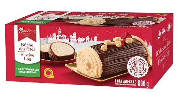 Vachon Festive Log Traditional Cakes, 600g