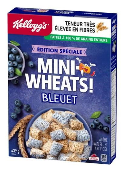 Kellogg's Mini-Wheats Cereal, Blueberry Flavor, 439g