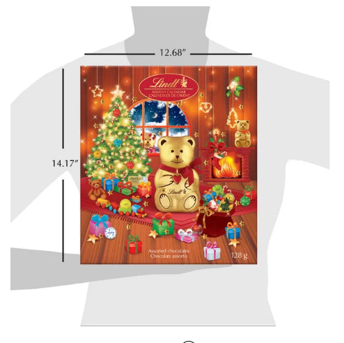 Lindt TEDDY Assorted Milk Chocolate Advent Calendar, 128g