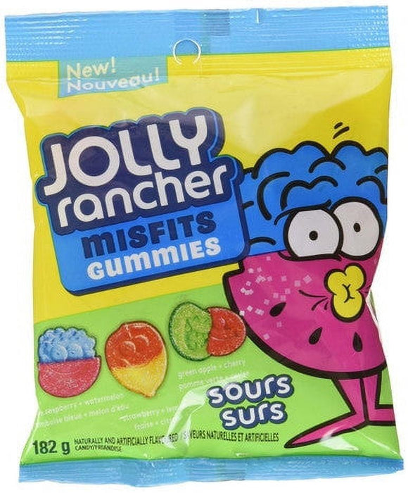 Jolly Rancher Misfits Sour Fruit Peg Bag, 182g/6.4oz