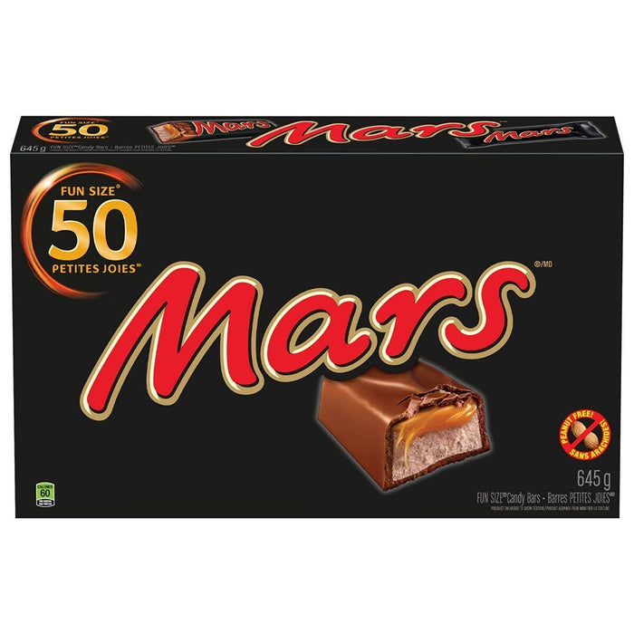 Mars Fun Size Bars, (12.9g/0.5 oz.) x 50 pack, Peanut Free {Canadian Product}