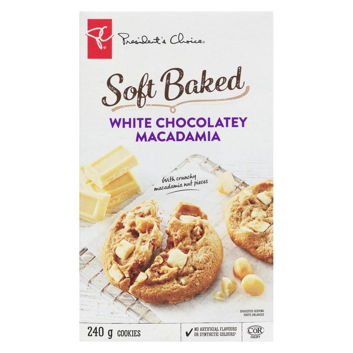 President's Choice Soft-Baked White Chocolatey Macadamia Cookies, 240g