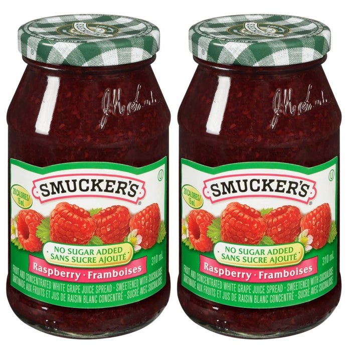 Smucker's No Sugar Added Raspberry Jam, 310ml/10.4oz (Pack of 2)