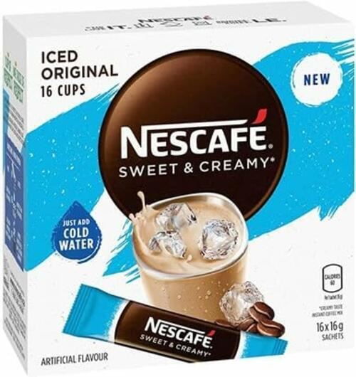 Nescafe Sweet & Creamy Iced Coffee, Instant Coffee Sachets, 16x16g - CanadaGrocery