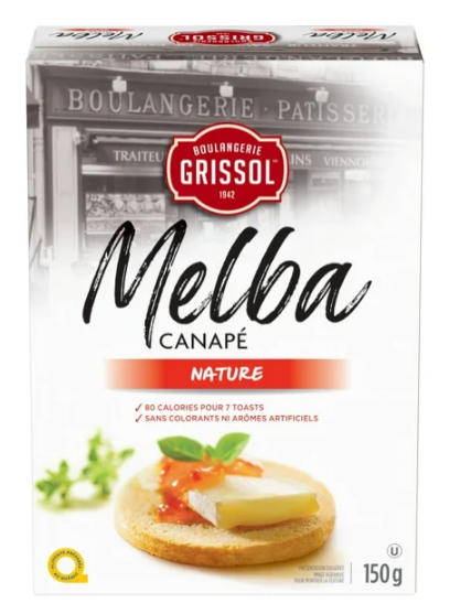 Boulangerie Grissol Melba Toast Plain Original, 150g
