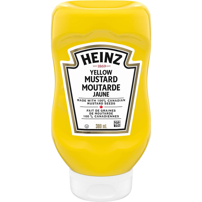 Heinz Canadian Yellow Mustard, 380mL/12.8oz