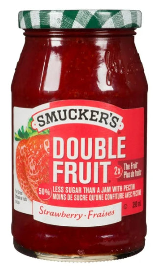 Smucker's Double Fruit Strawberry Fruit Spread, 390mL