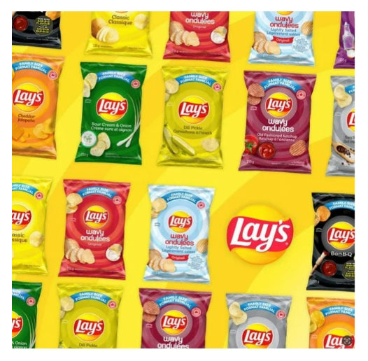 Lay's Cream & Onion Ridged Flavored Potato Chips, 165g