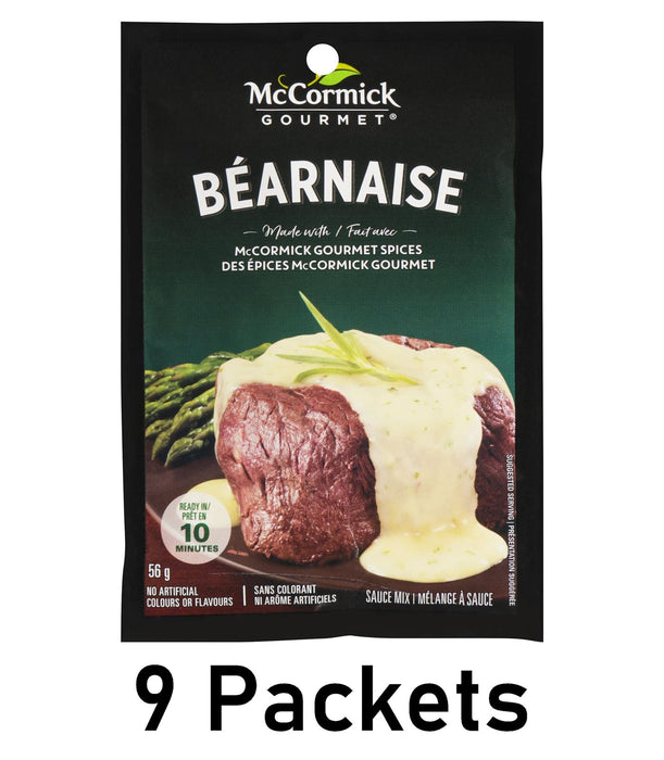 McCormick Gourmet Dry Sauce Mix Bearnaise, 56g/2oz Each 9 Packets