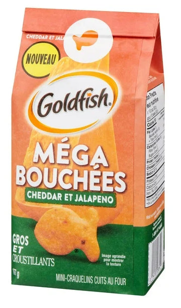 Goldfish Mega Bites Cheddar Jalapeno Crackers, 167g