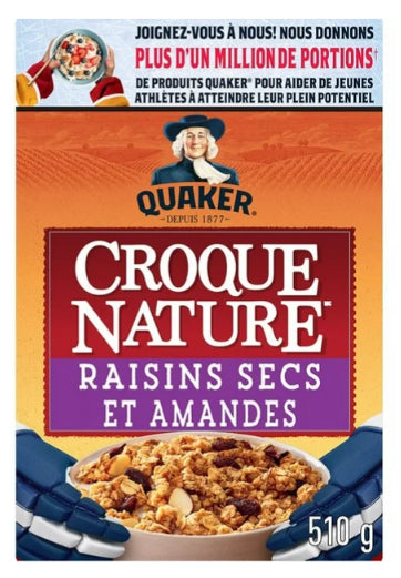 Quaker Harvest Crunch Raisin & Almond Granola Cereal, 510g