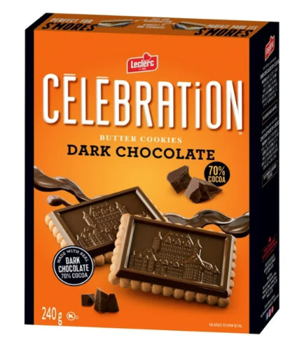 Celebration Butter Cookies with Dark Chocolate, 240g