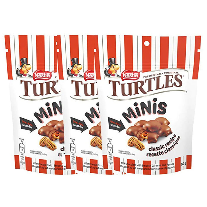 Turtles Mini Original Chocolates 142g Each 3 Pouches