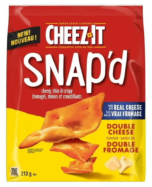 Cheez-It Snap'd Double Cheese Flavor Crackers, 213g