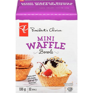 President's Choice Mini Waffle Bowls, 135g