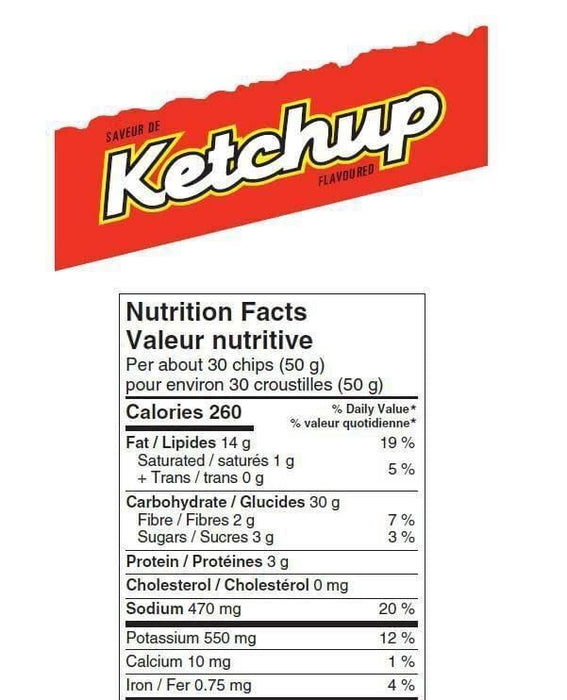 Old Dutch Ketchup Potato Chips, 180g/8.2oz (Full Case of 14)