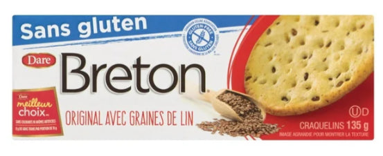 Dare Breton Gluten Free Original with Flax Crackers, 135g