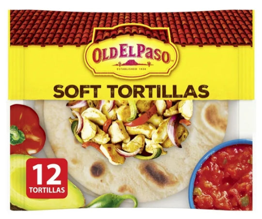 Old El Paso Soft Tortillas Medium, 12 Tortillas, 297g