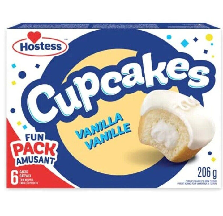 Hostess Cupcakes Vanilla 206g Each 4 Boxes