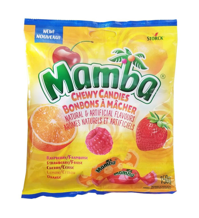 Mamba Fruity Chewy Candy, 150g/5.2oz Bag - CanadaGrocery