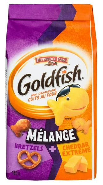 Goldfish Mix Xtreme Cheddar and Pretzel Crackers, 180g