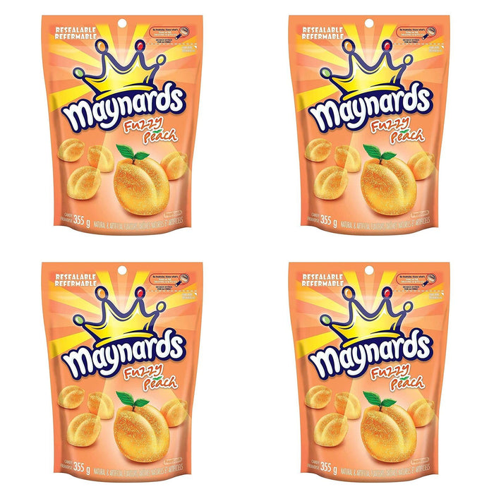 Maynards Fuzzy Peach Gummies 355g (12.5oz) 4 Bags {Canadian Product}