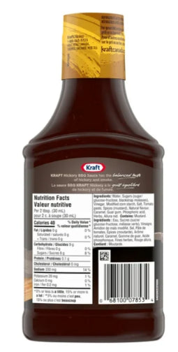 Kraft BBQ Sauce, Hickory, 455ml