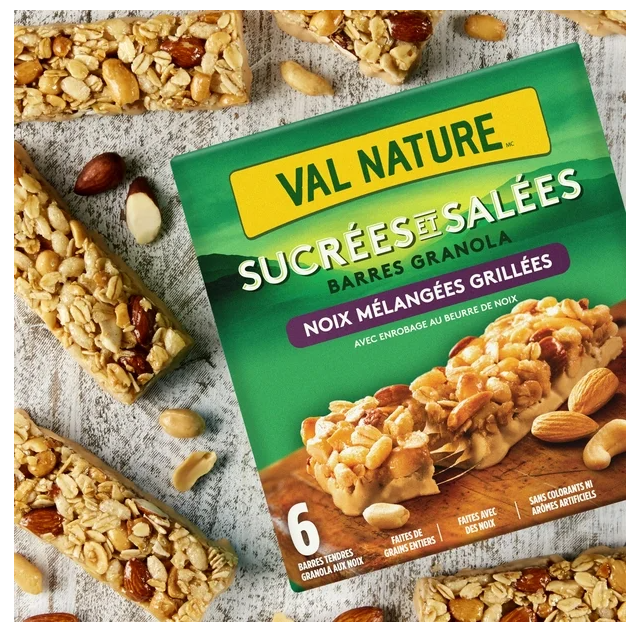 Nature Valley Granola Bars, Sweet and Salty Nut, Roasted Mixed Nut, 6 Bars, 210g