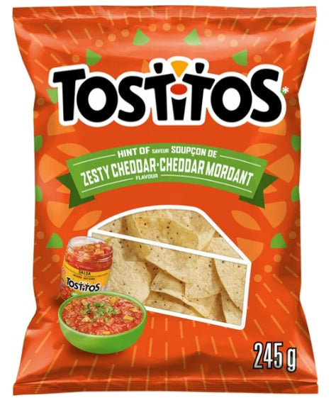 Tostitos Tortilla Chips Hint Of Zesty Cheddar 245g